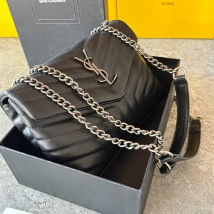 کیف زنانه چرمی ایو سن لوران با بند زنجیری | YSL مدل لوکس کلاسیک